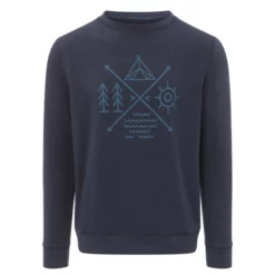 Am billigsten ❤️ FRILUFTS OMAUI PRINTED SWEATER Männer - Sweatshirt 👗 Dress Blues 🌟