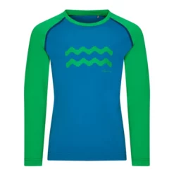 Bester Verkauf ⭐ FRILUFTS ITASY PRINTED LONGSLEEVE Kinder - Funktionsshirt Moroccan Blue 😍