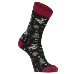 Neu 🤩 FRILUFTS VILLARRICA WINTER DEER 🧦 SOCKS Unisex - Freizeitsocken Caviar 🧨